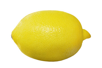 Canvas Print - One ripe lemon isolated on transparent background