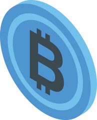 Poster - Bitcoin currency swap icon isometric vector. Online digital business. Golden cash