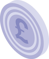 Poster - Uk money conversion icon isometric vector. Arrow design success. Shape economy