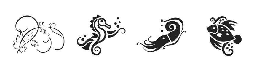 Wall Mural - Ornaments and Flourishes Vector