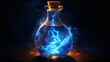 Alchemists Potion  Glowing Vial with Mysterious Liquid