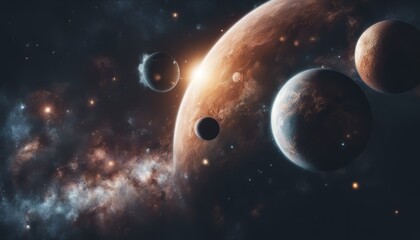planets stars and galaxies in outer space showing the beauty of space exploration