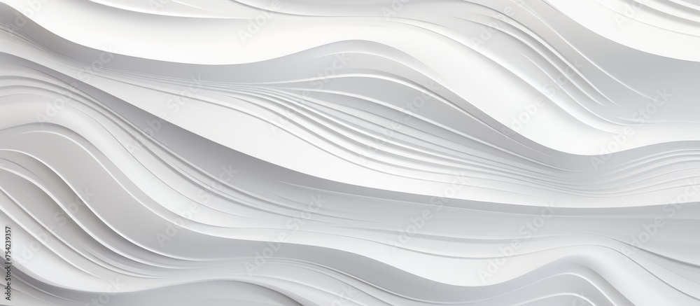 A white wall with wavy lines running across its surface, creating a ... - Texture Incorporated Line Decorations