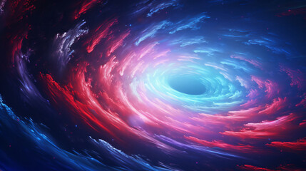 Wall Mural - Digital galaxy colorful black hole scene abstract graphic poster web page PPT background