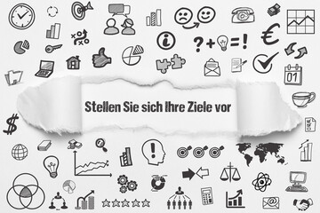 Wall Mural - Stellen Sie sich Ihre Ziele vor	