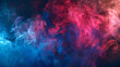 Abstract Blue and Red Smoke on a Black Background. Abstract image featuring intertwining swirls of blue and red smoke, creating a dynamic and mysterious visual on a black background.
