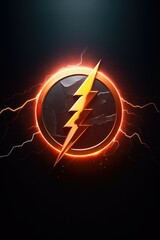 Aufkleber - A dynamic logo design featuring lightning flashes. Perfect for branding and technology projects