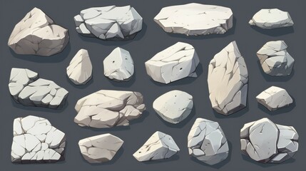 Poster - A collection of rocks placed closely together. Suitable for geological, nature, or outdoor themes