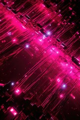 Poster - A close-up view of a bunch of pink lights. Suitable for various design projects