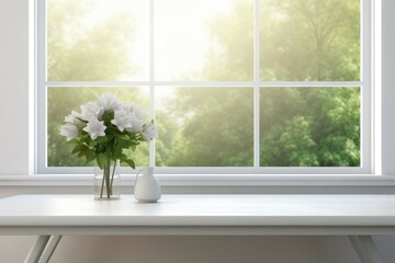 Poster - A vase of flowers on a table, perfect for home decor