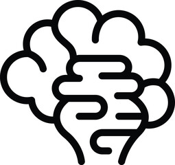 Poster - Brainstorm decision icon outline vector. Team communication. Thinking logic session