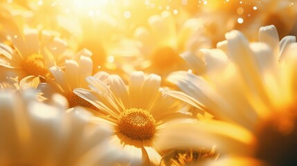 Poster - A close up shot of a bunch of white flowers. Suitable for various design projects