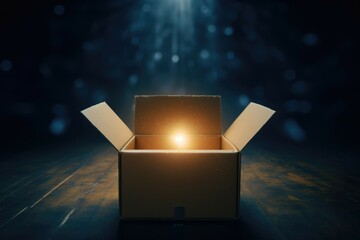 Aufkleber - A lit candle inside an open box. Perfect for various occasions
