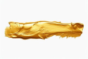 Poster - A stunning image of gold paint on a simple white background. Perfect for artistic projects or luxury branding