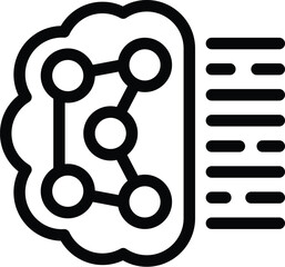Poster - Thought exploration icon outline vector. Brainstorming workshop. Logic thinking session