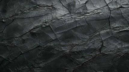 Poster - Detailed black and white photo of a rock wall, perfect for backgrounds or textures
