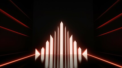 Poster - Mysterious dark room with red light, perfect for suspenseful and dramatic projects