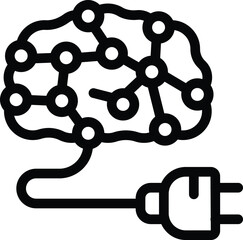 Poster - Barnstorming logic system icon outline vector. Idea generation gear. Strategy cognitive discussion