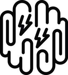 Poster - Brainstorm lateral thinking icon outline vector. Collaborative team cognitive workshop. Logical idea generation