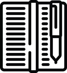 Poster - Brainstorming report icon outline vector. Corporate cognitive mapping technique. Analytical mindset assembly