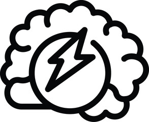 Poster - Mind storming icon outline vector. Problem solving technique. Brainstorming cognitive process