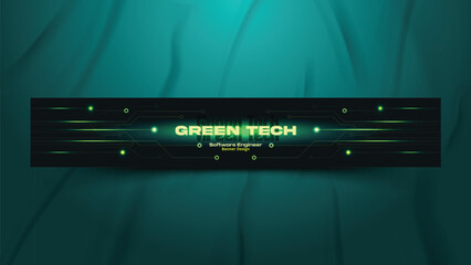 green tech banner design for software engineer