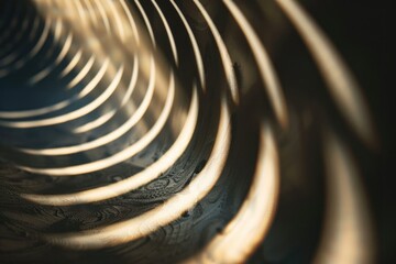 Wall Mural - Hypnotic spiral of light and shadow