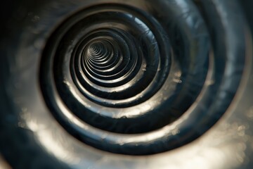 Wall Mural - Hypnotic spiral of light and shadow
