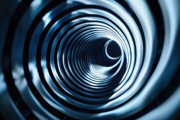 Wall Mural - Hypnotic spiral of light and shadow