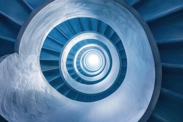 Wall Mural - Hypnotic spiral of light and shadow