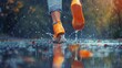 © Yahor Shylau  - puddles on the asphalt.