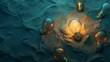Conceptual image of an illuminated light bulb in sand depicting creative ideas