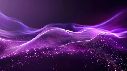 Poster - Abstract flowing neon wave purple background