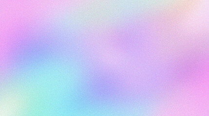 Wall Mural - Pastel pink blue grainy gradient. Light holographic futuristic background with delicate pastel colors