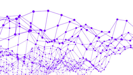 Poster - Purple grid structure of dots on a transparent or white background.
