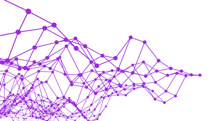 Poster - Purple grid structure of dots on a transparent or white background.
