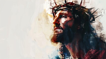 Poster - Jesus Wearing Crown of Thorns