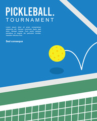 Wall Mural - Great memorable pickleball poster design best for your digital graphic and print	