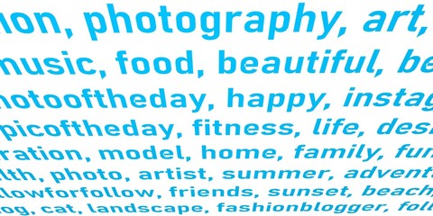 Poster - Background from tags. Screensaver with words and symbols.