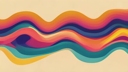 Sticker -  Vivid Waves of Color - A Journey Through the Rainbow