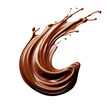 © Andrii Yablonskyi - chocolate flowing on a white background сreated with Generative Ai