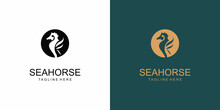 Simple Seahorse Logo Design With Unique Concept| Premium Vector