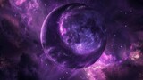 Fototapeta Kosmos - purple crescent moon 
