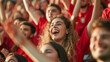 © PixelGallery - Portuguese football soccer fans in a stadium supporting the national team, A Selecao das Quinas
