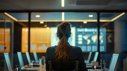Leinwandbilder - In the conference room, the executives were discussing market trends. Generative AI.