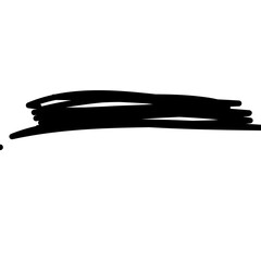 Aufkleber - Doodle Line  Simple Shape Icon. Line Frame Silhouette Monochrome Black Element. Simple Line Icon Isolated on Backdrop. Irregular Childish Hand Drawn Form