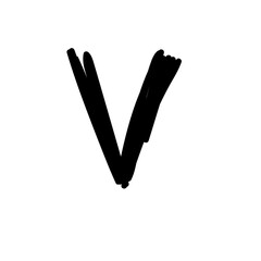 Aufkleber - Doodle Line  Simple Shape Icon. Line Frame Silhouette Monochrome Black Element. Simple Line Icon Isolated on Backdrop. Irregular Childish Hand Drawn Form