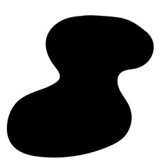 Aufkleber - Doodle Blob Simple Shape Icon. Blot Monochrome Black Element. Simple Abstrct Icon Isolated on Backdrop. Irregular Childish Hand Drawn Form