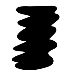 Aufkleber - Doodle Blob Simple Shape Icon. Blot Monochrome Black Element. Simple Abstrct Icon Isolated on Backdrop. Irregular Childish Hand Drawn Form