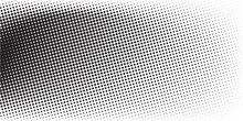 Halftone Gradient. Dotted Gradient, Smooth Dots Spraying And Halftones Dot Background Seamless Horizontal Geometric Pattern Vector Template Set Eps 10
